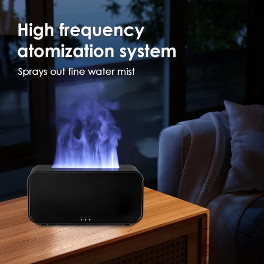 Simulation Flame Aromatherapy Machine Mini Air Humidifier Portable Aromatherapy Machine, Flame Diffuser Humidifier USB Essential Oil Aromatherapy Atmosphere Lamp Household Humidifier