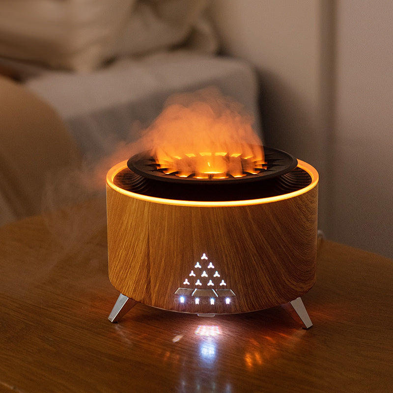 Volcano Humidifier Diffuser Wholesale Fire Flame Diffuser With Lights