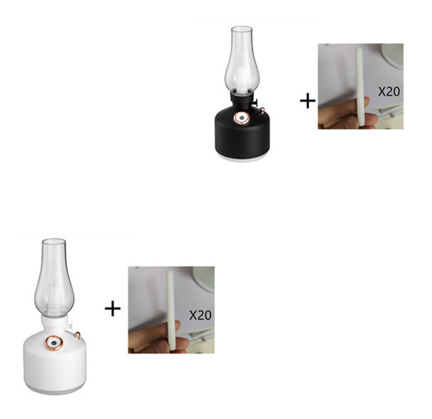 Retro Kerosene Light Humidifier Time Light Humidifier Essential Oil Diffuser Light Adjustable Night Light Humidifiers